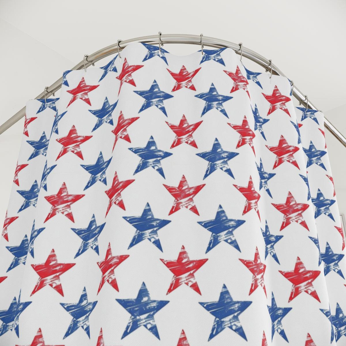 Patriotic Stars Shower Curtain