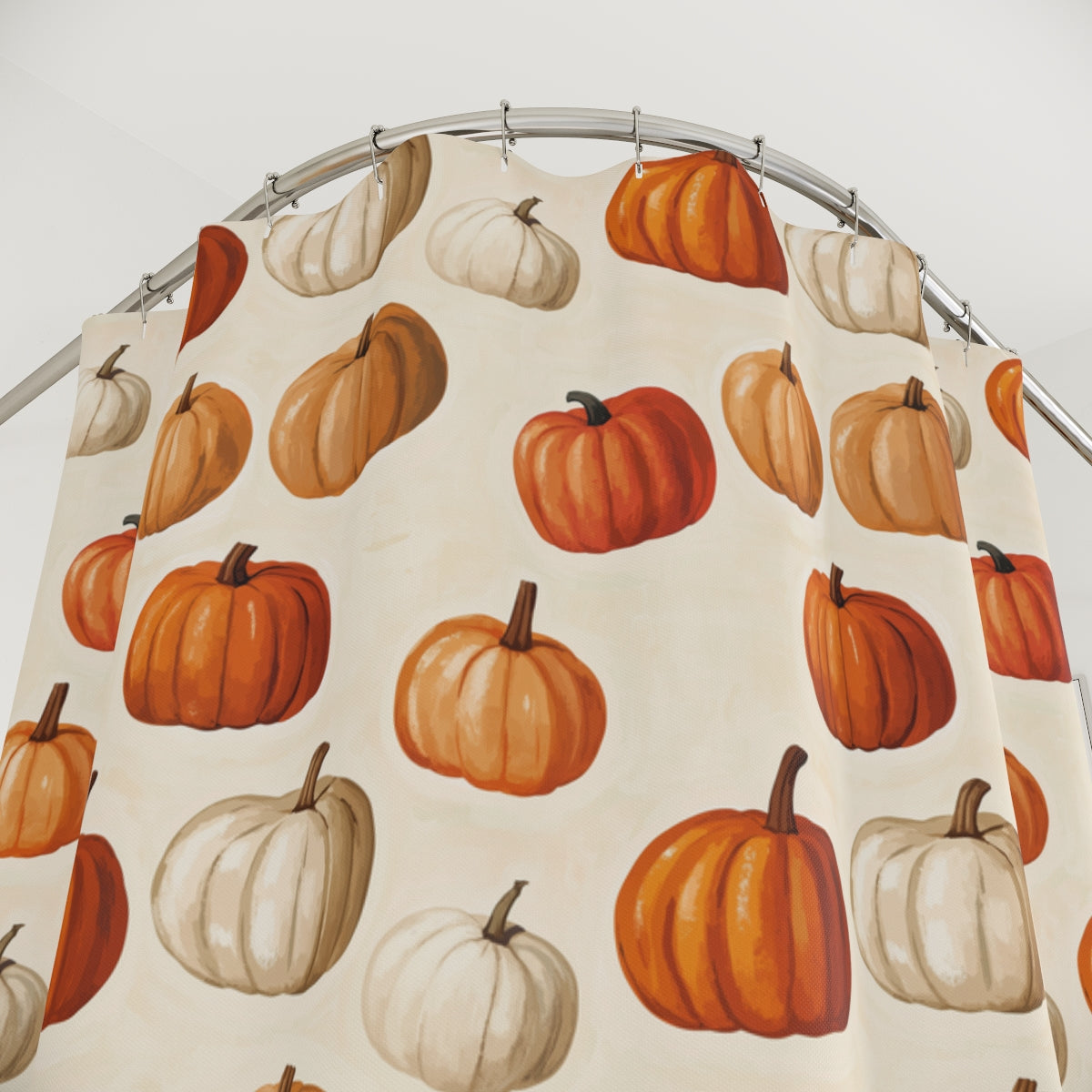 Multi Pumpkin Harvest Shower Curtain