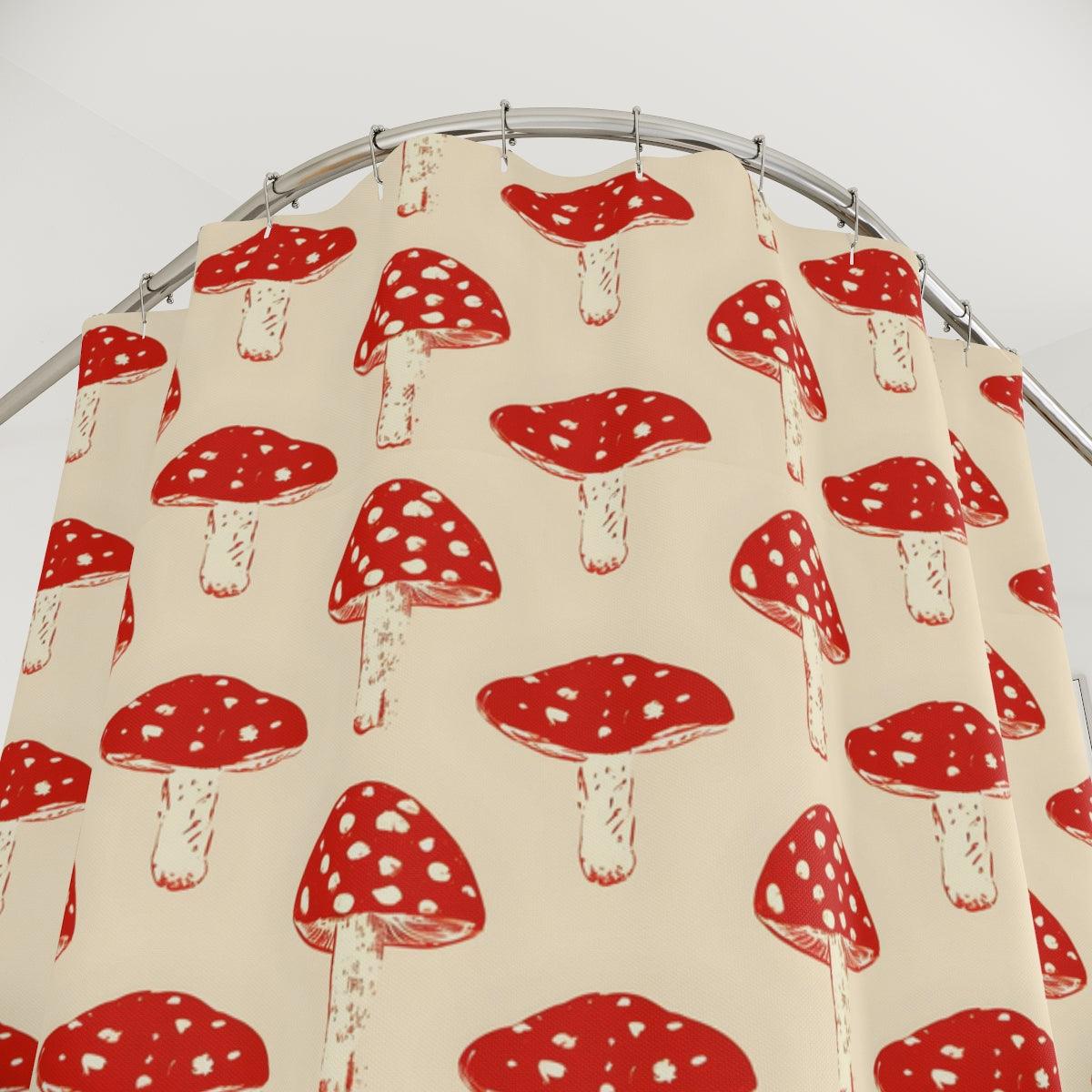 Red Mushroom Shower Curtain