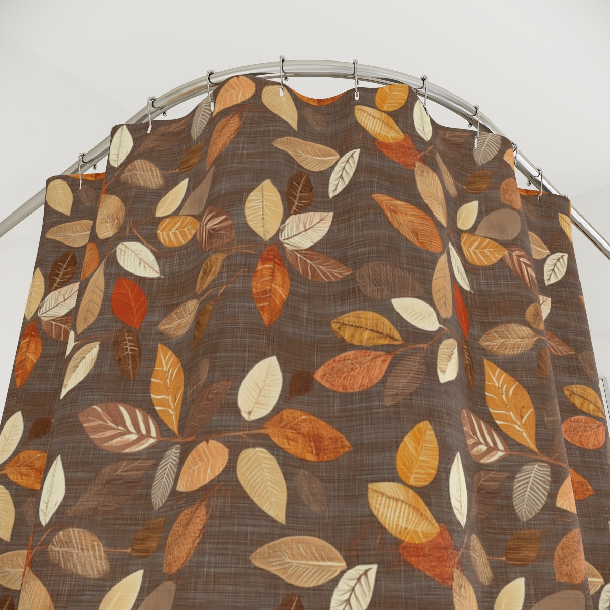 Chestnut Leaves Shower Curtains