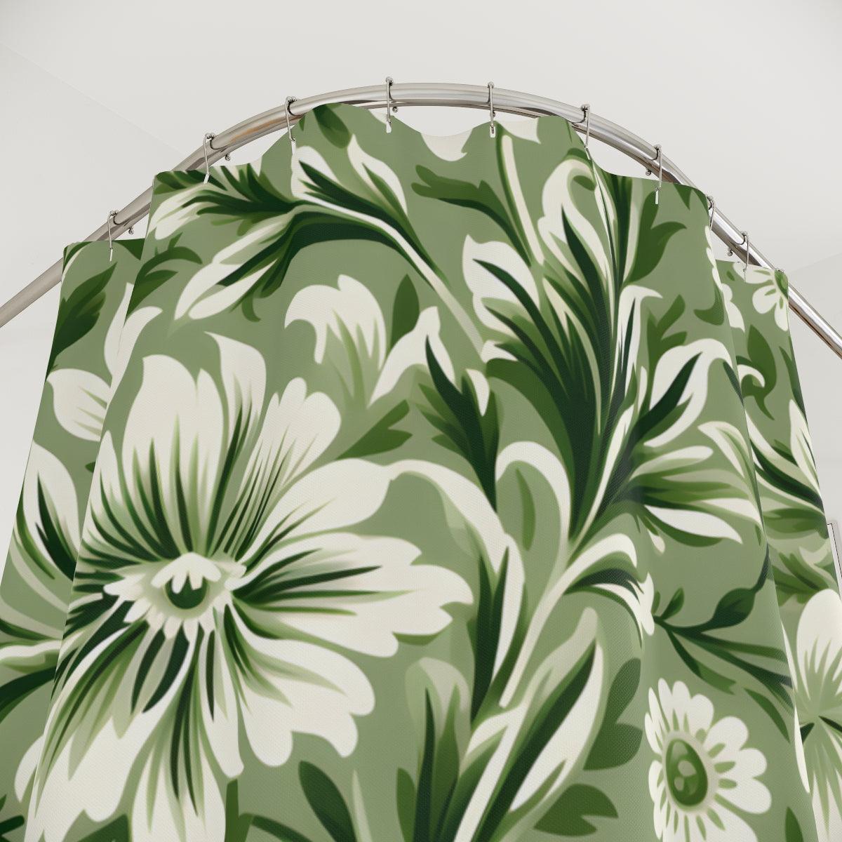 Green Pocelain Shower Curtains