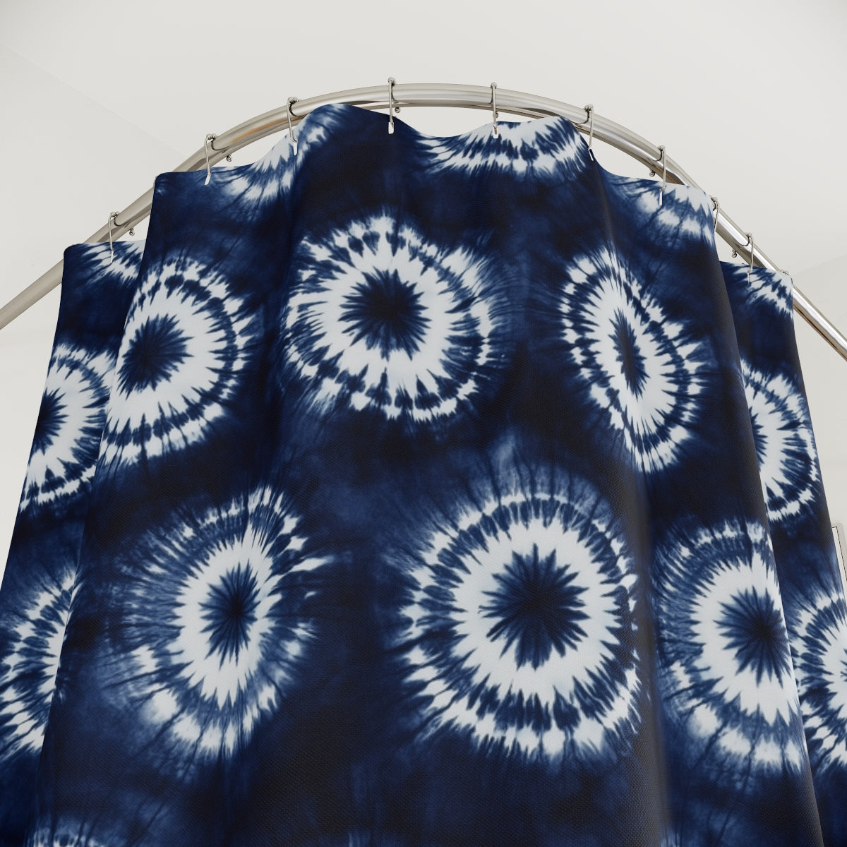 Blue Tie Dye Shower Curtains