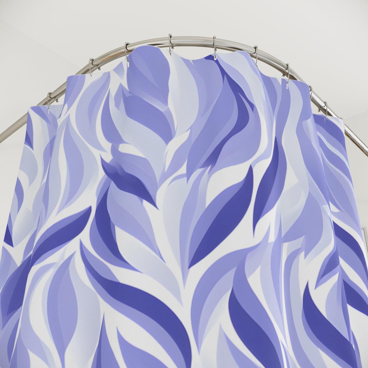 Periwinkle Leaves Shower Curtain