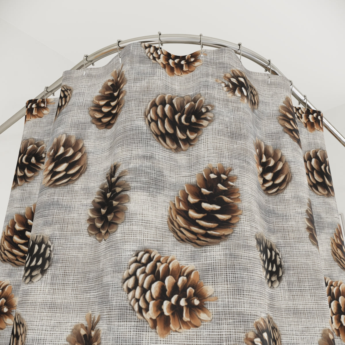 Pinecone Forest Shower Curtain