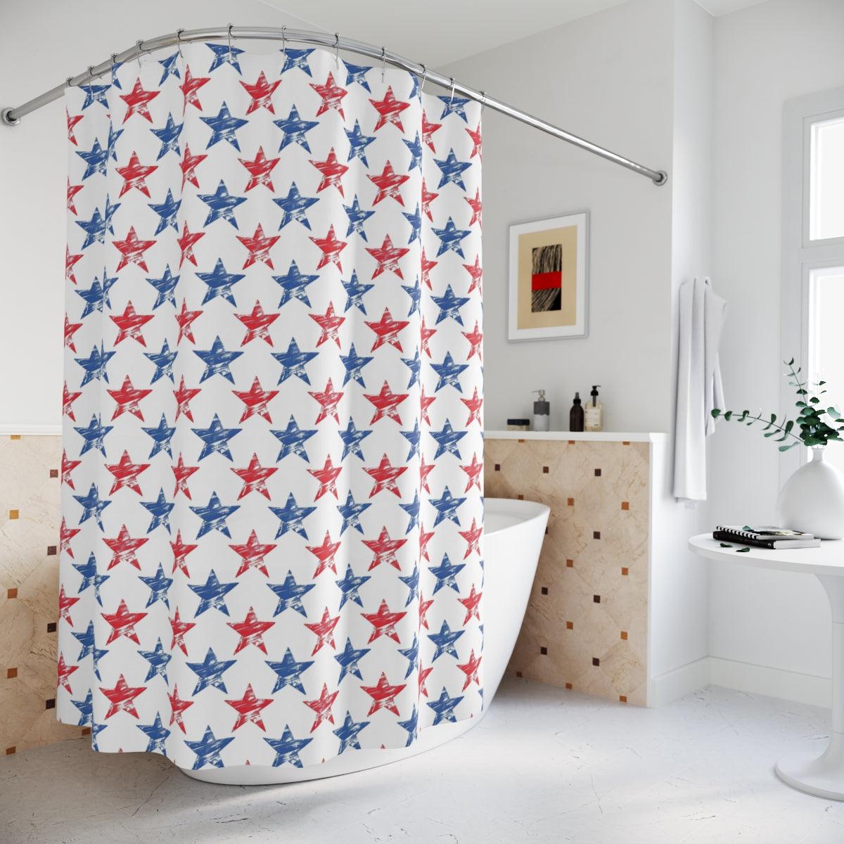 Patriotic Stars Shower Curtain