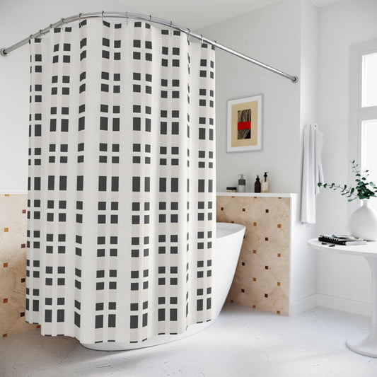 Modern Waffle Shower Curtain