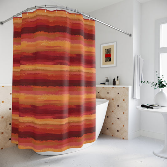 Sunset Stripes Shower Curtains