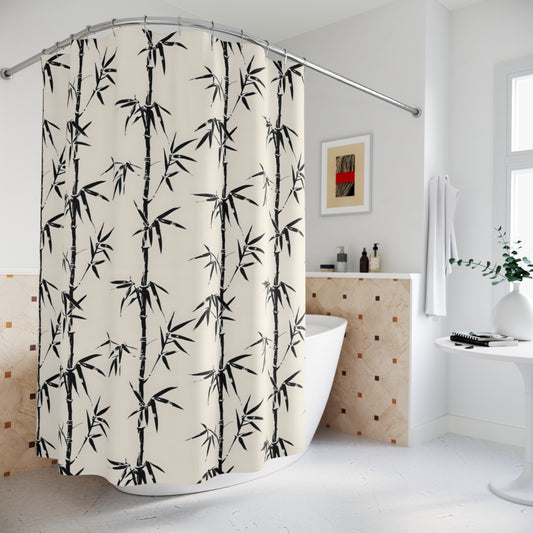 Sumi-e Bamboo Elegance Shower Curtain