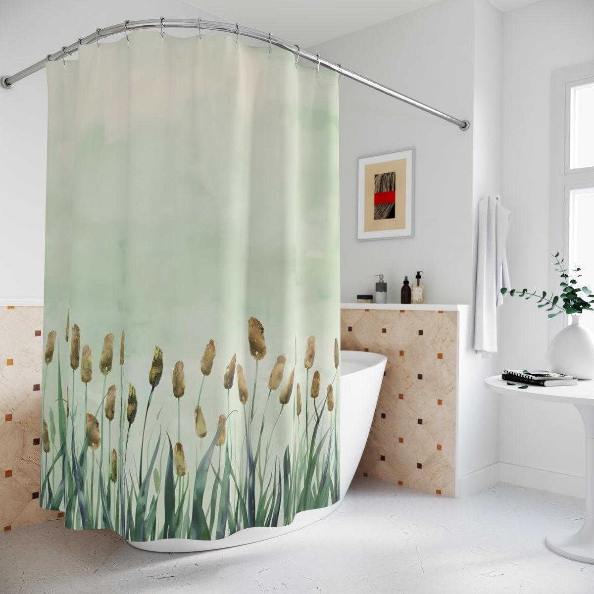 Cattail Tranquility Shower Curtain