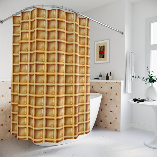 Waffle Weave Shower Curtain