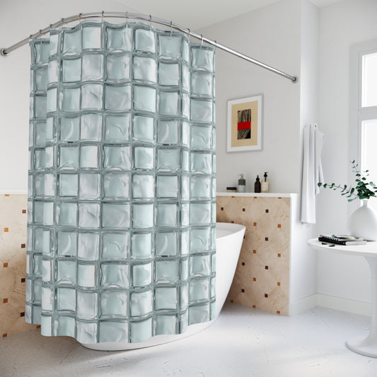 Glass Block Shower Curtains