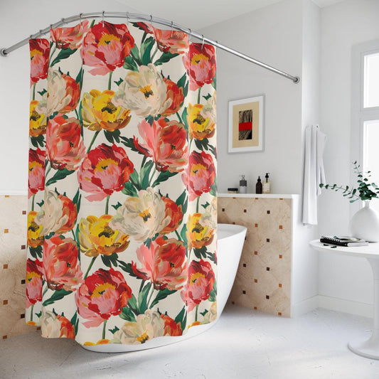 Vintage Floral Shower Curtain