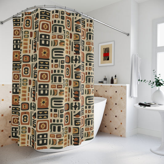 Ancient Glyphs Shower Curtain