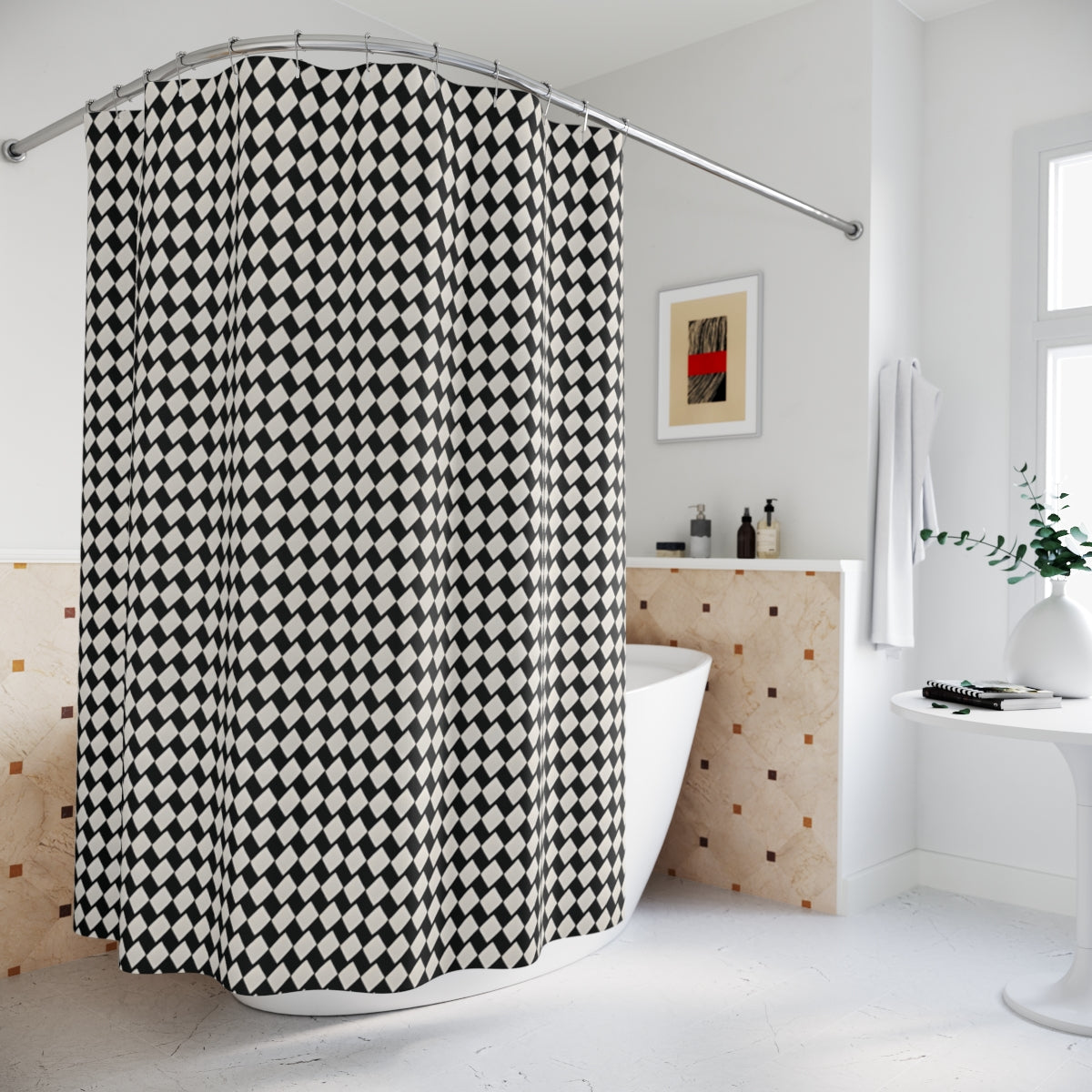 Mini Checker Shower Curtains