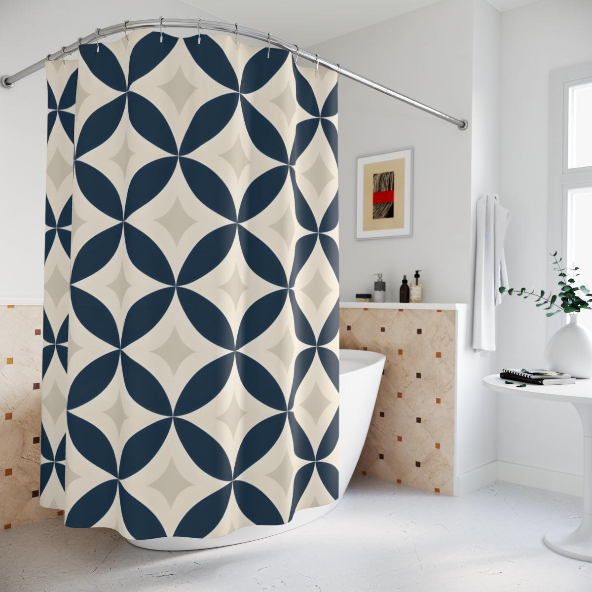 Beige Diamonds Shower Curtain