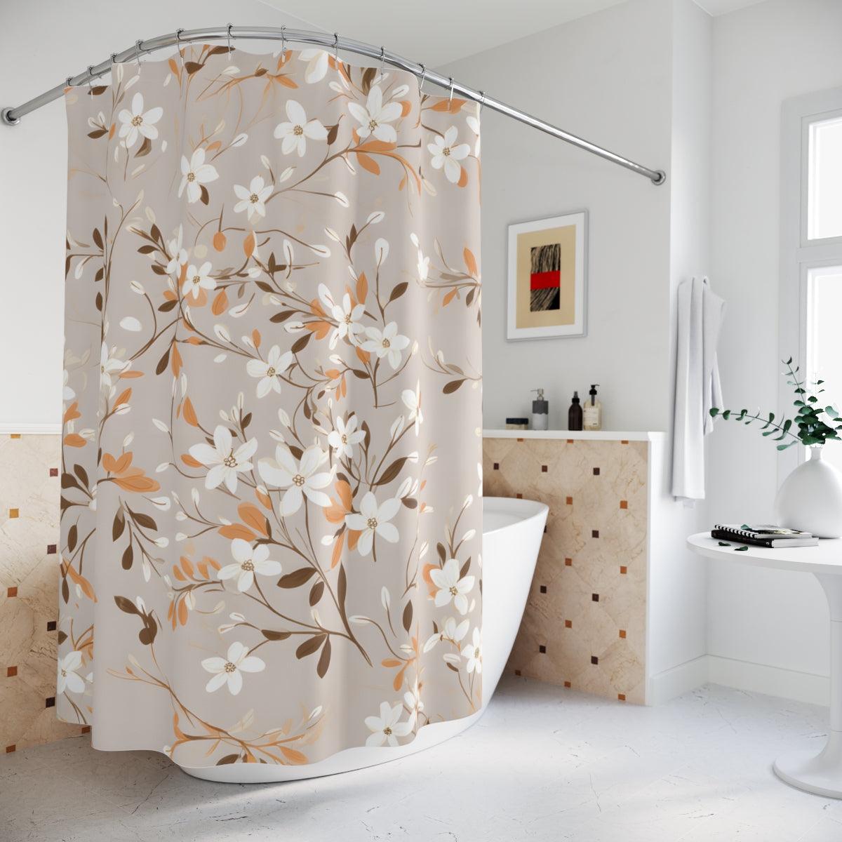 Beige Modern Farmhouse Shower Curtains