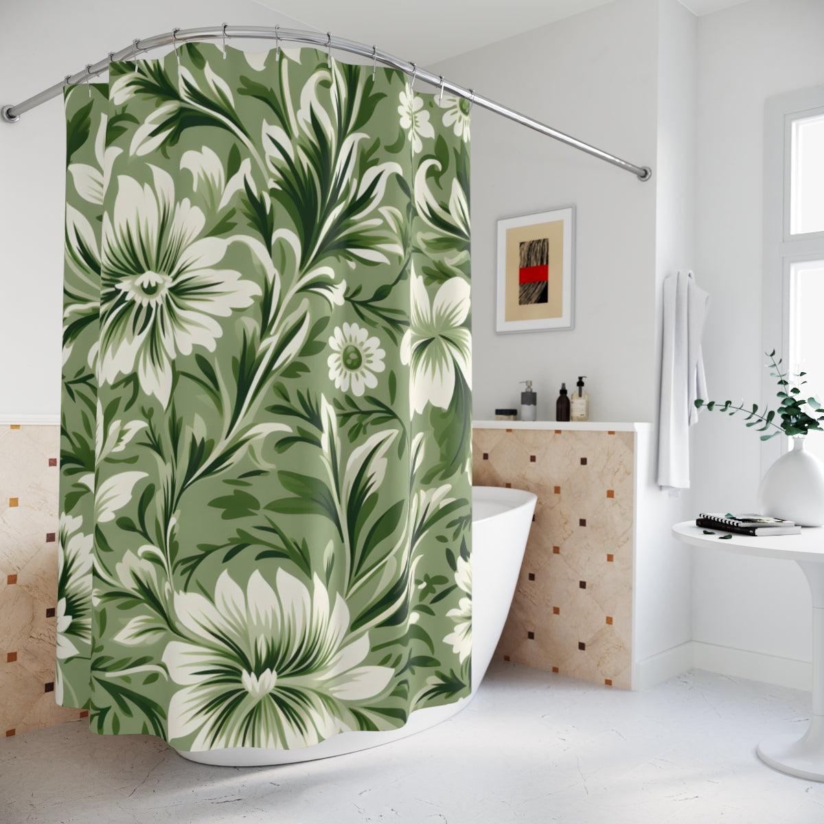 Green Pocelain Shower Curtains