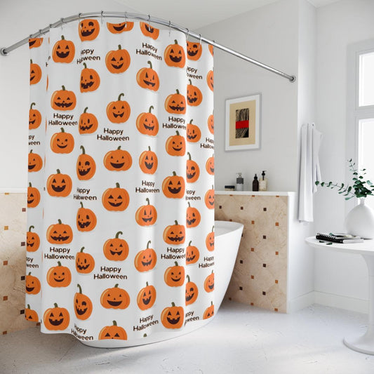 Halloween Pumpkin Party Shower Curtain