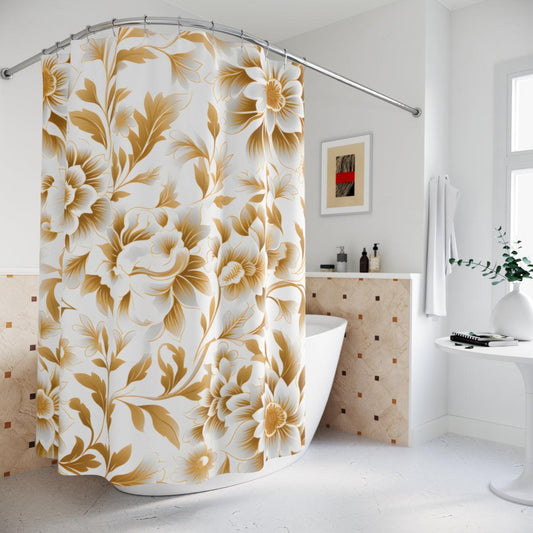 Yellow Porcelain Shower Curtains