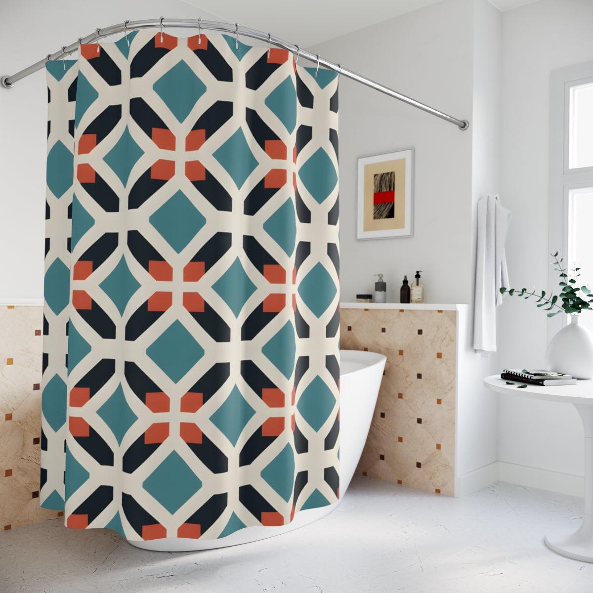 Roman Tile Shower Curtain