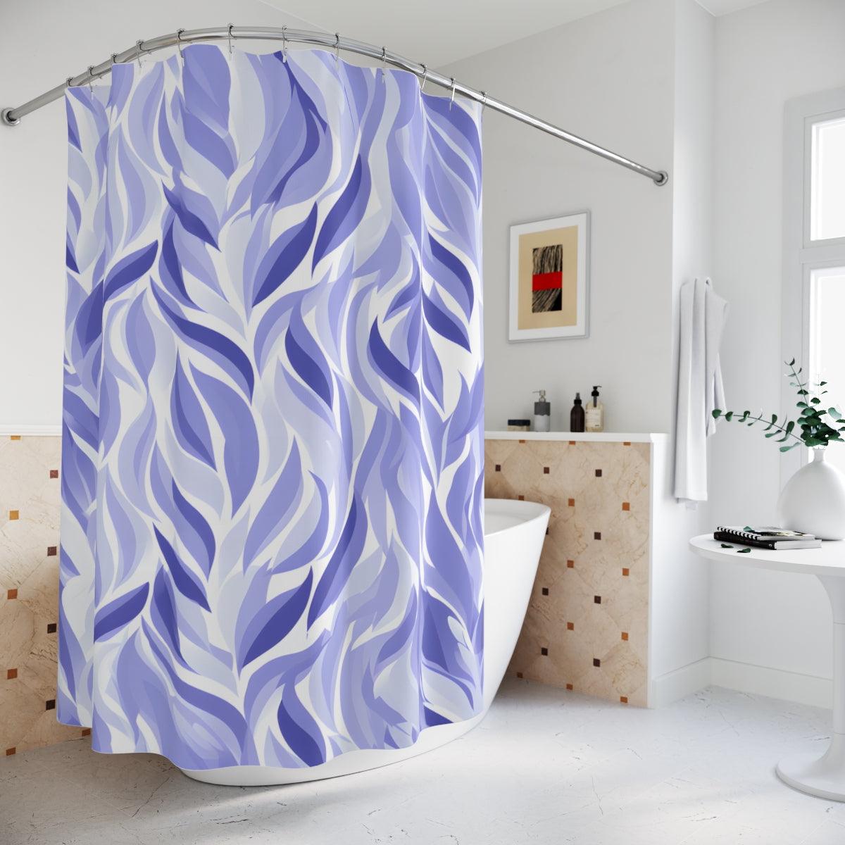 Periwinkle Leaves Shower Curtain