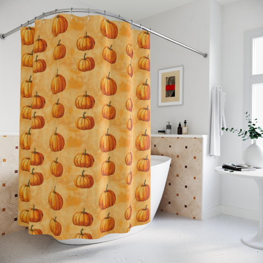 Rustic Pumpkin Shower Curtains