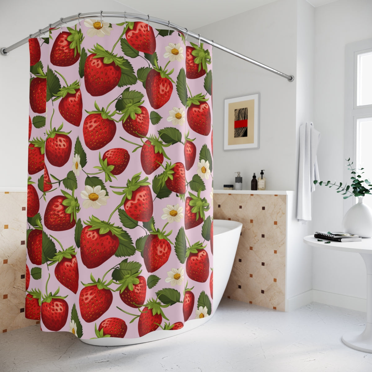 Strawberry Delight Shower Curtain