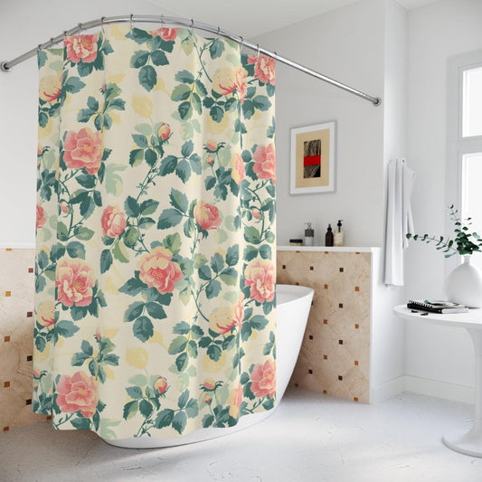 Floral Pattern Shower Curtain