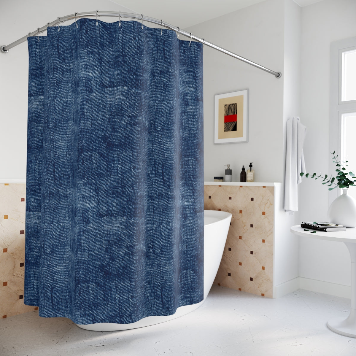 Blue Jean Shower Curtains