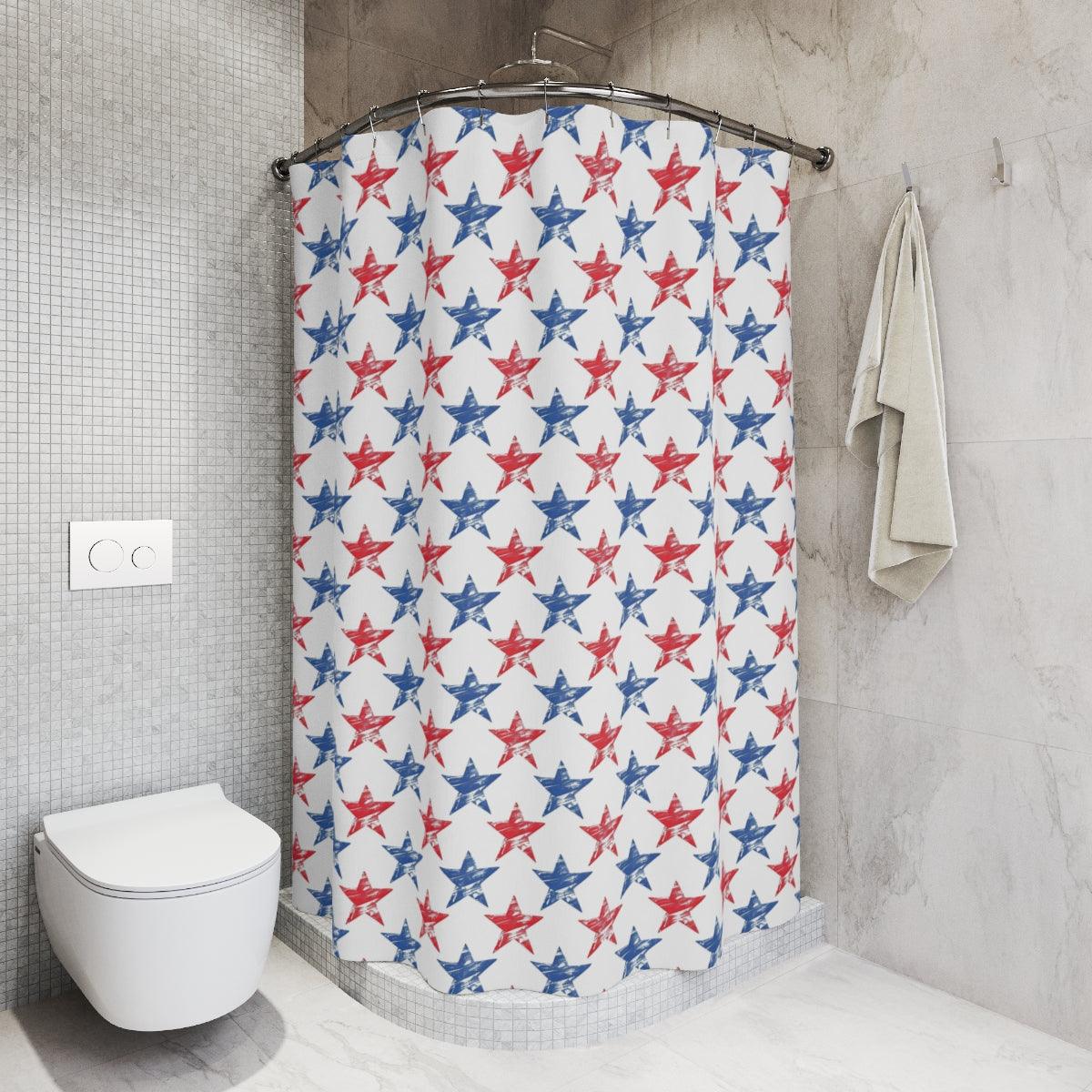 Patriotic Stars Shower Curtain