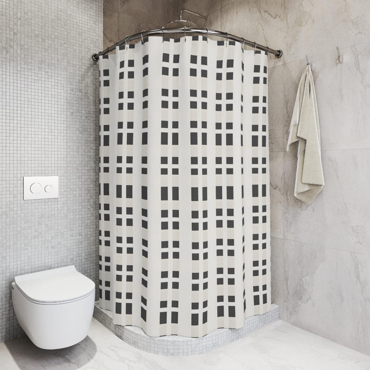 Modern Waffle Shower Curtain