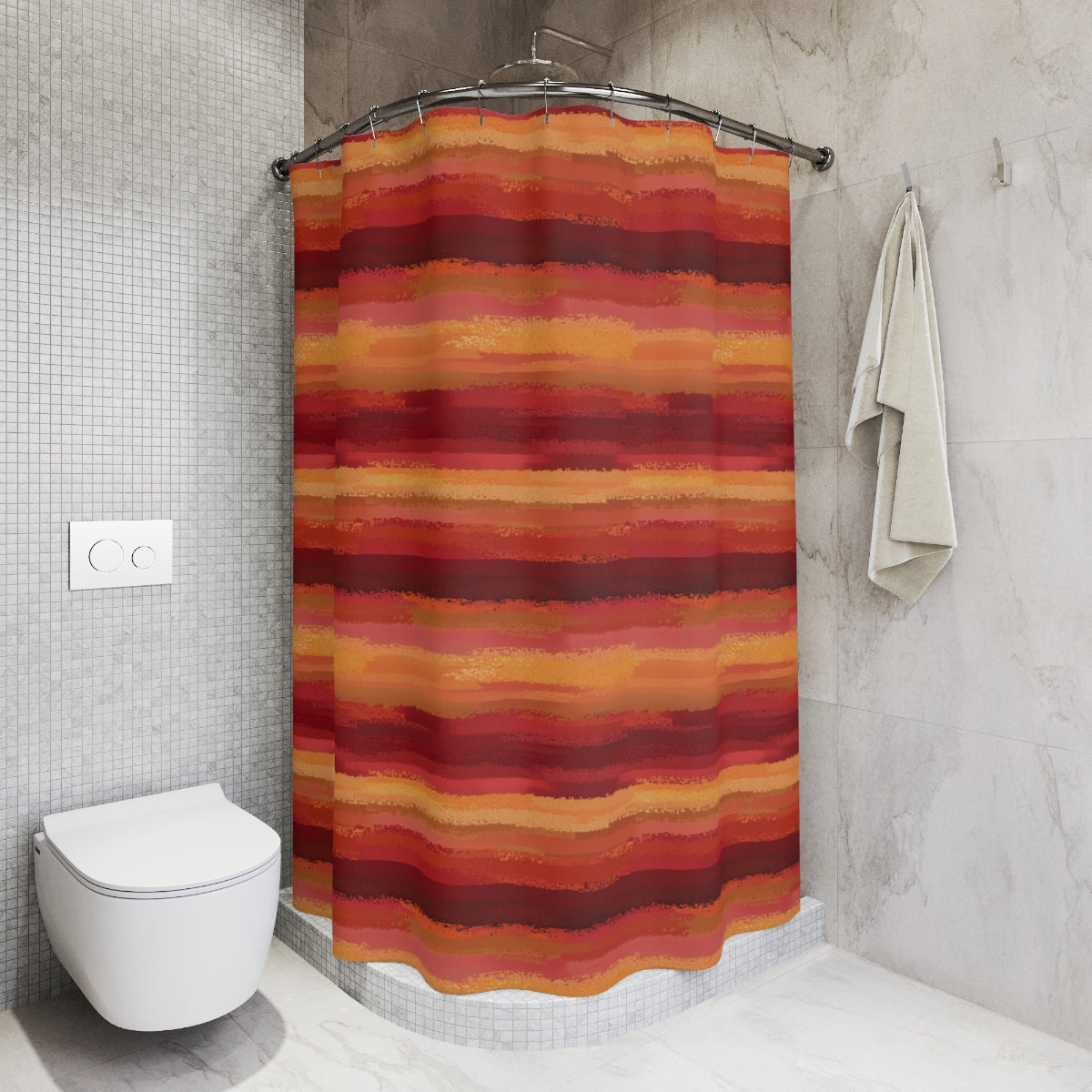 Sunset Stripes Shower Curtains