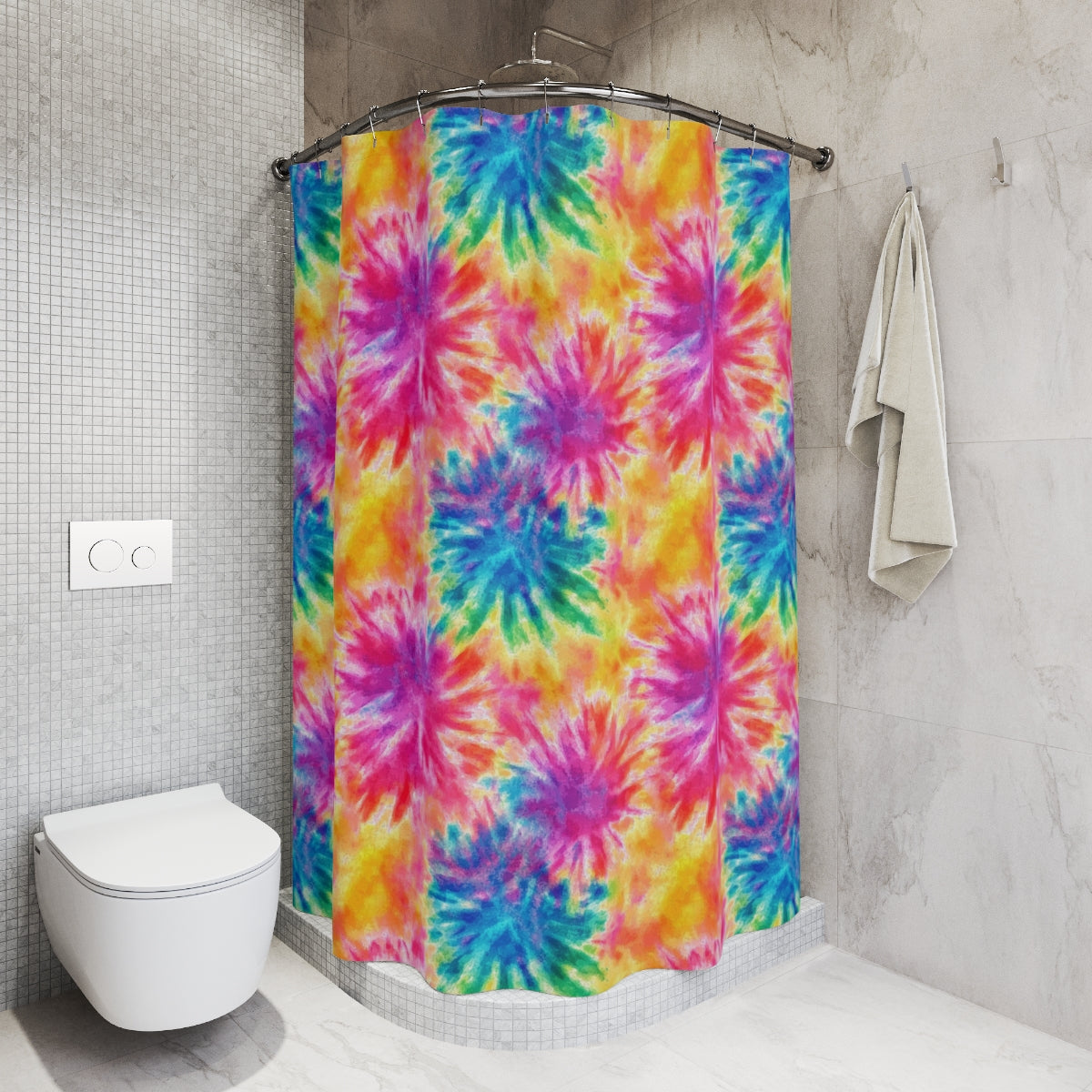 Vibrant Tie-Dye Shower Curtain