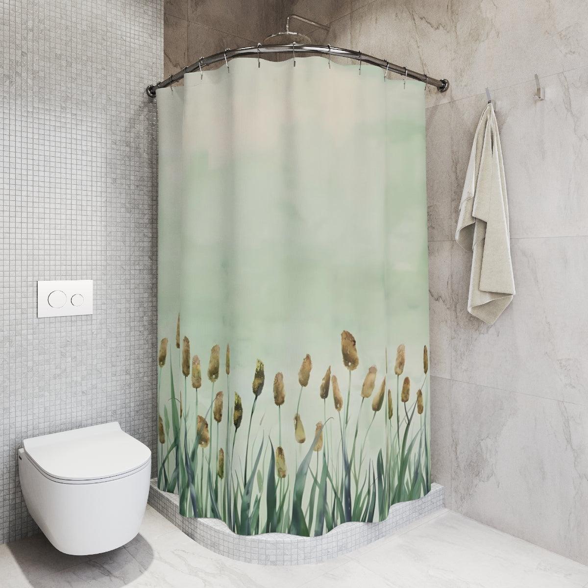 Cattail Tranquility Shower Curtain