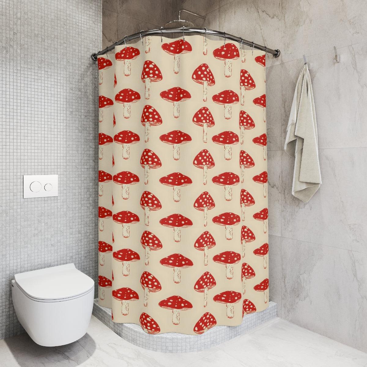 Red Mushroom Shower Curtain