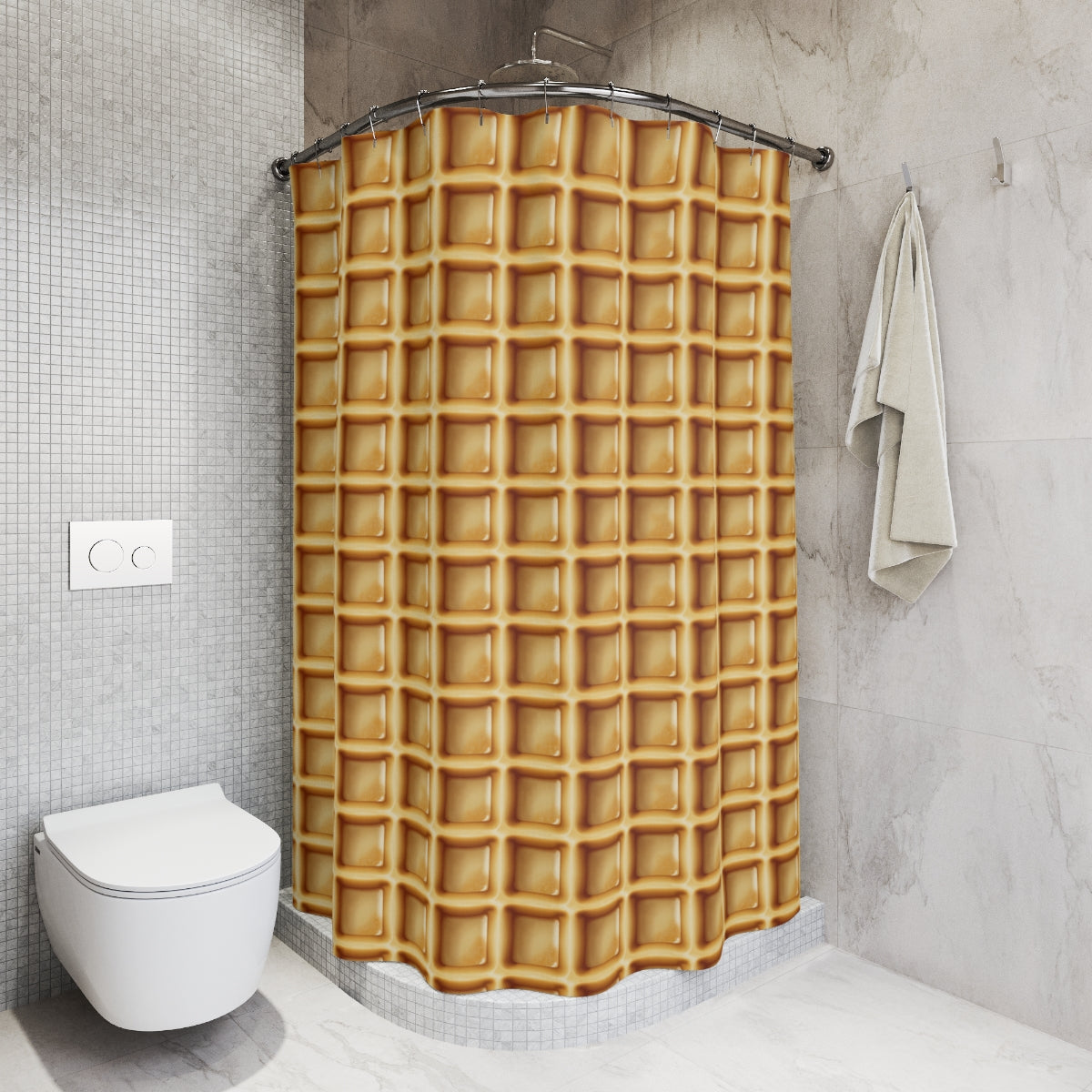 Waffle Weave Shower Curtain