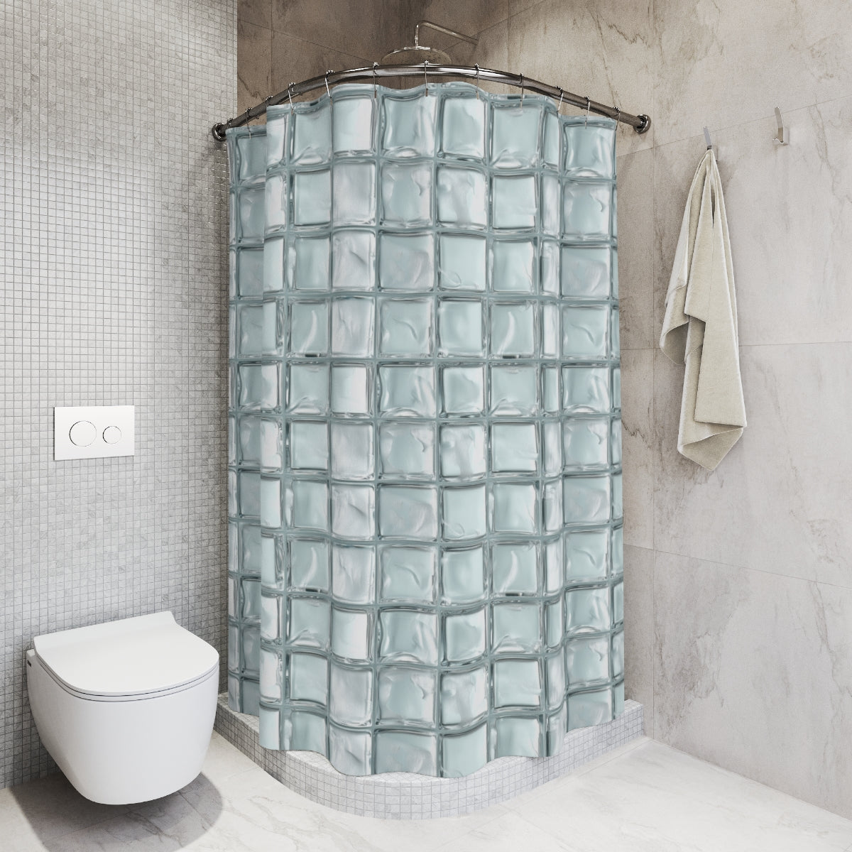 Glass Block Shower Curtains