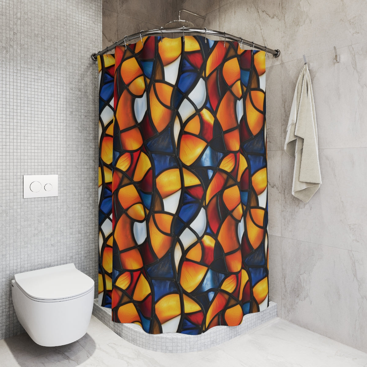 Stained Glass Shower Curtain