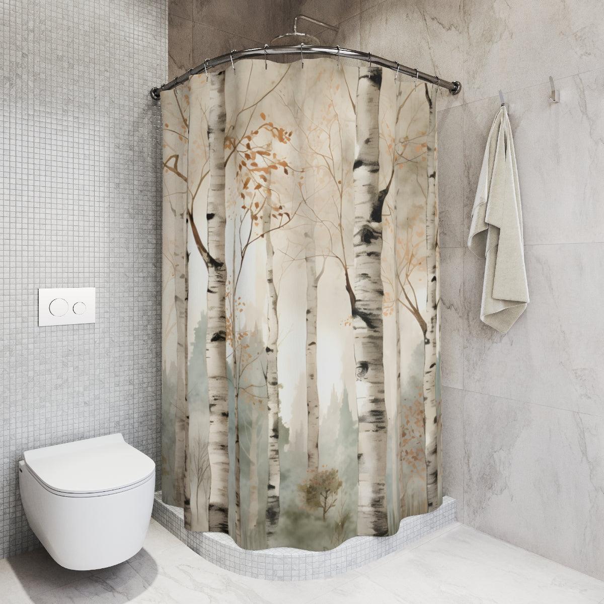 White Aspen Elegance Shower Curtain