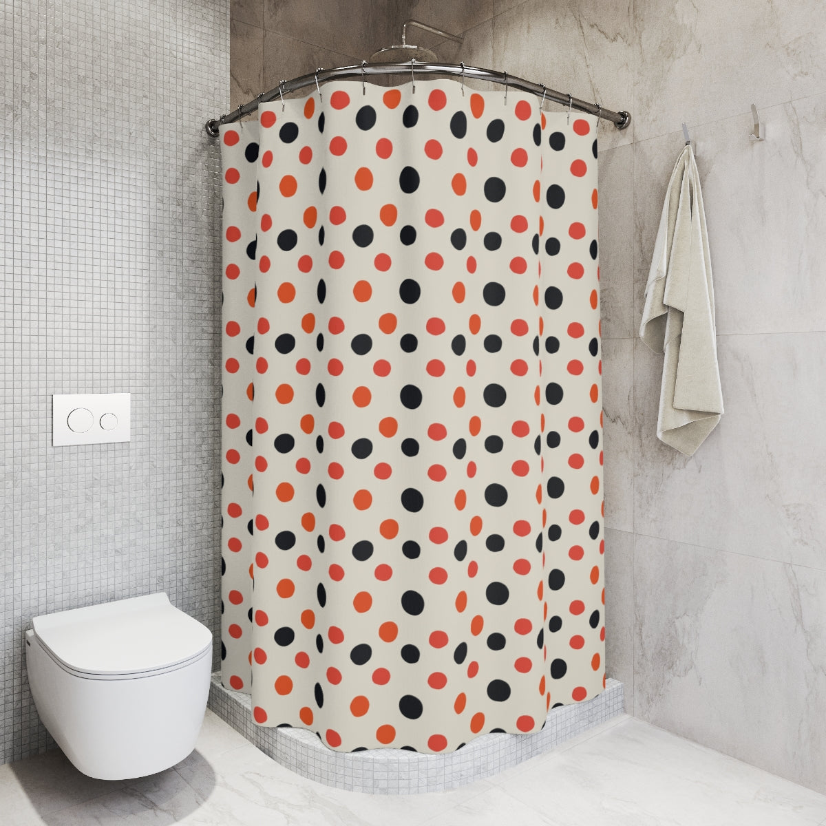 Vintage polka dot Shower Curtains