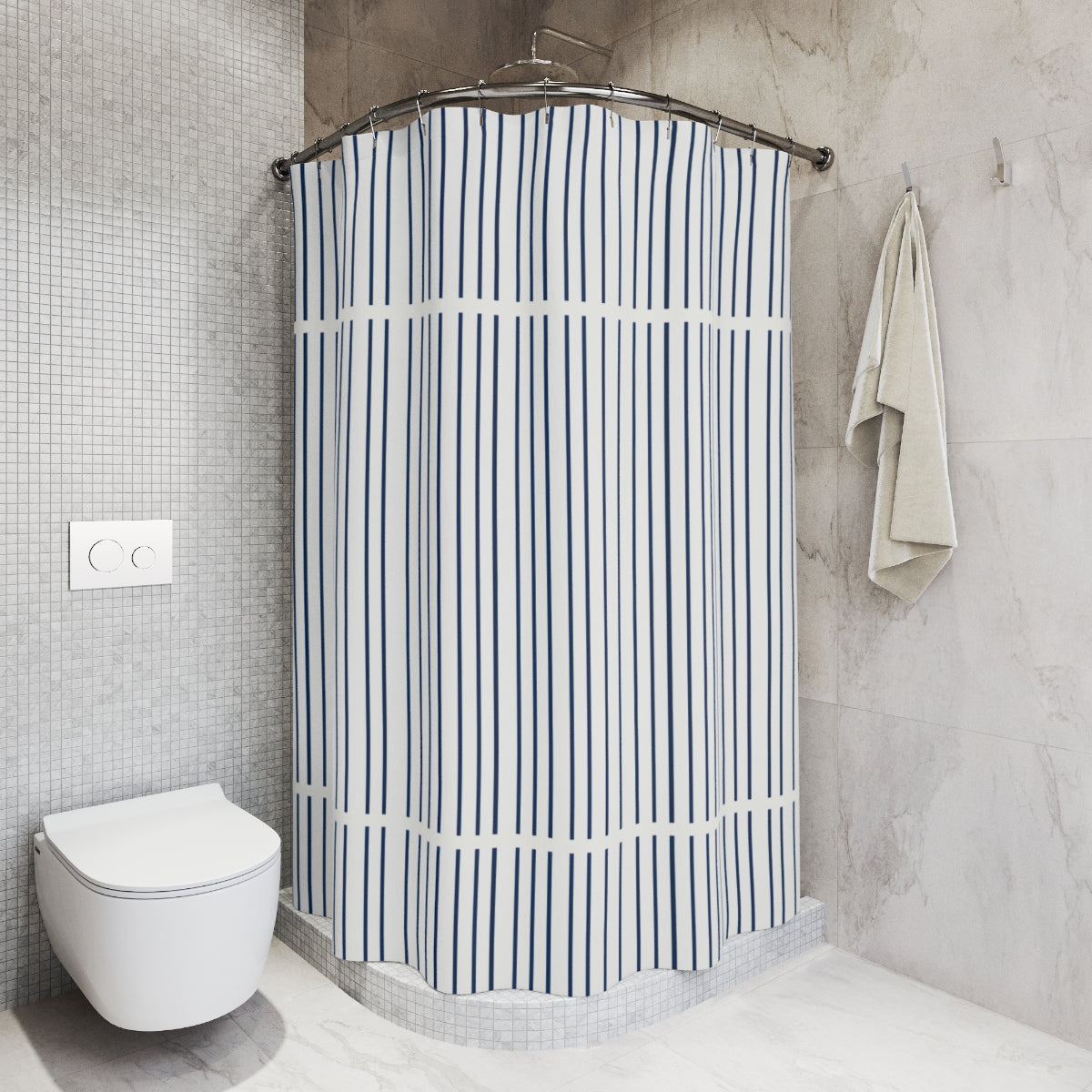 Modern Pinstripe Shower Curtain