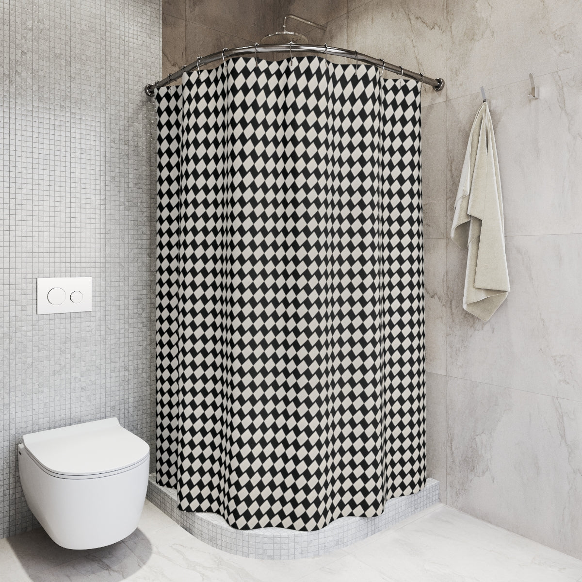 Mini Checker Shower Curtains