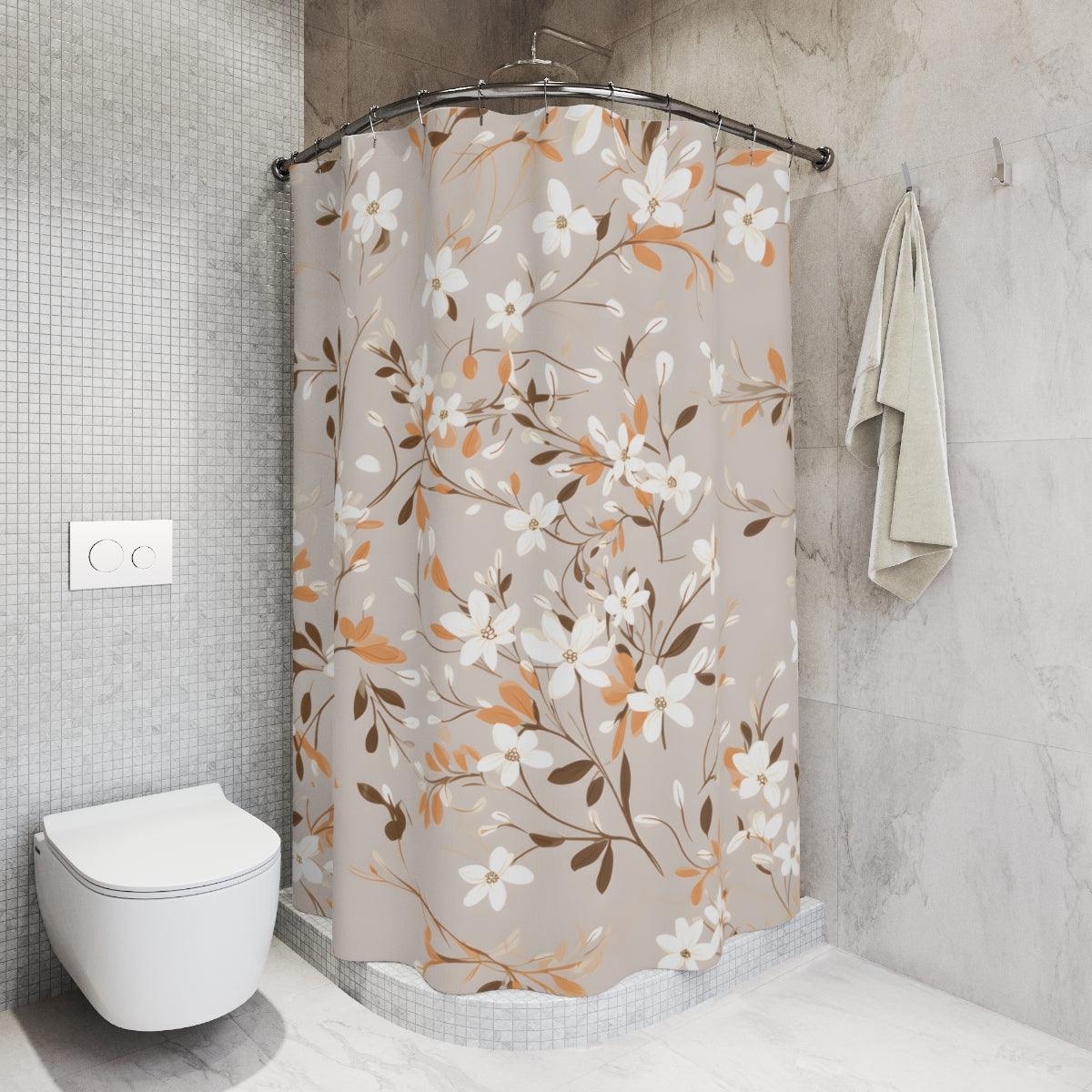 Beige Modern Farmhouse Shower Curtains