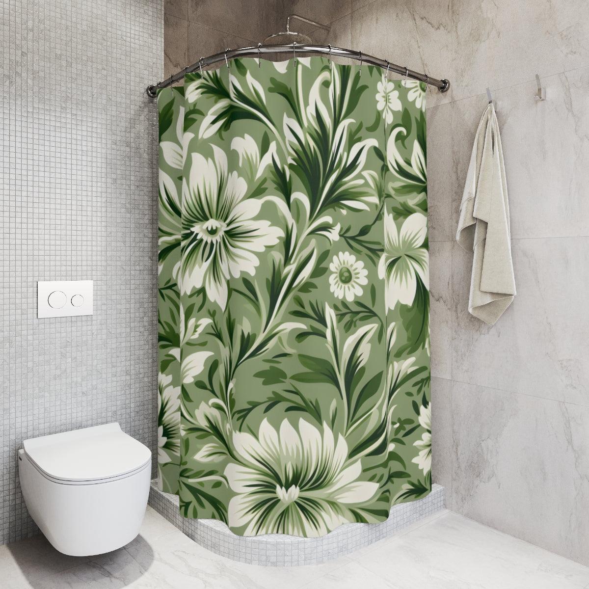 Green Pocelain Shower Curtains