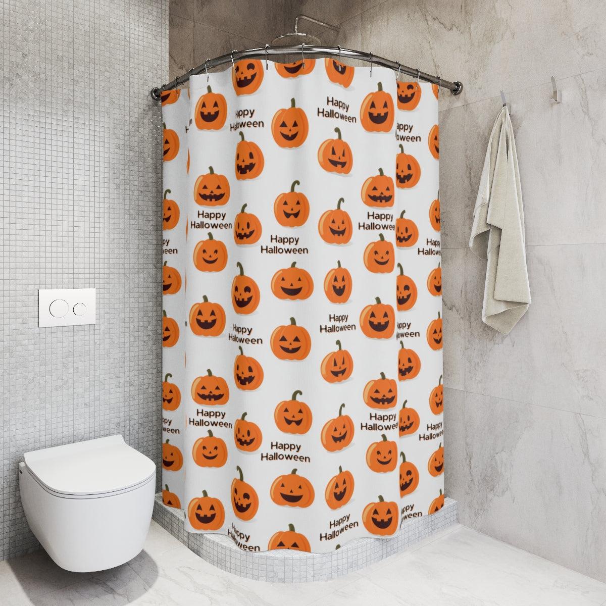 Halloween Pumpkin Party Shower Curtain