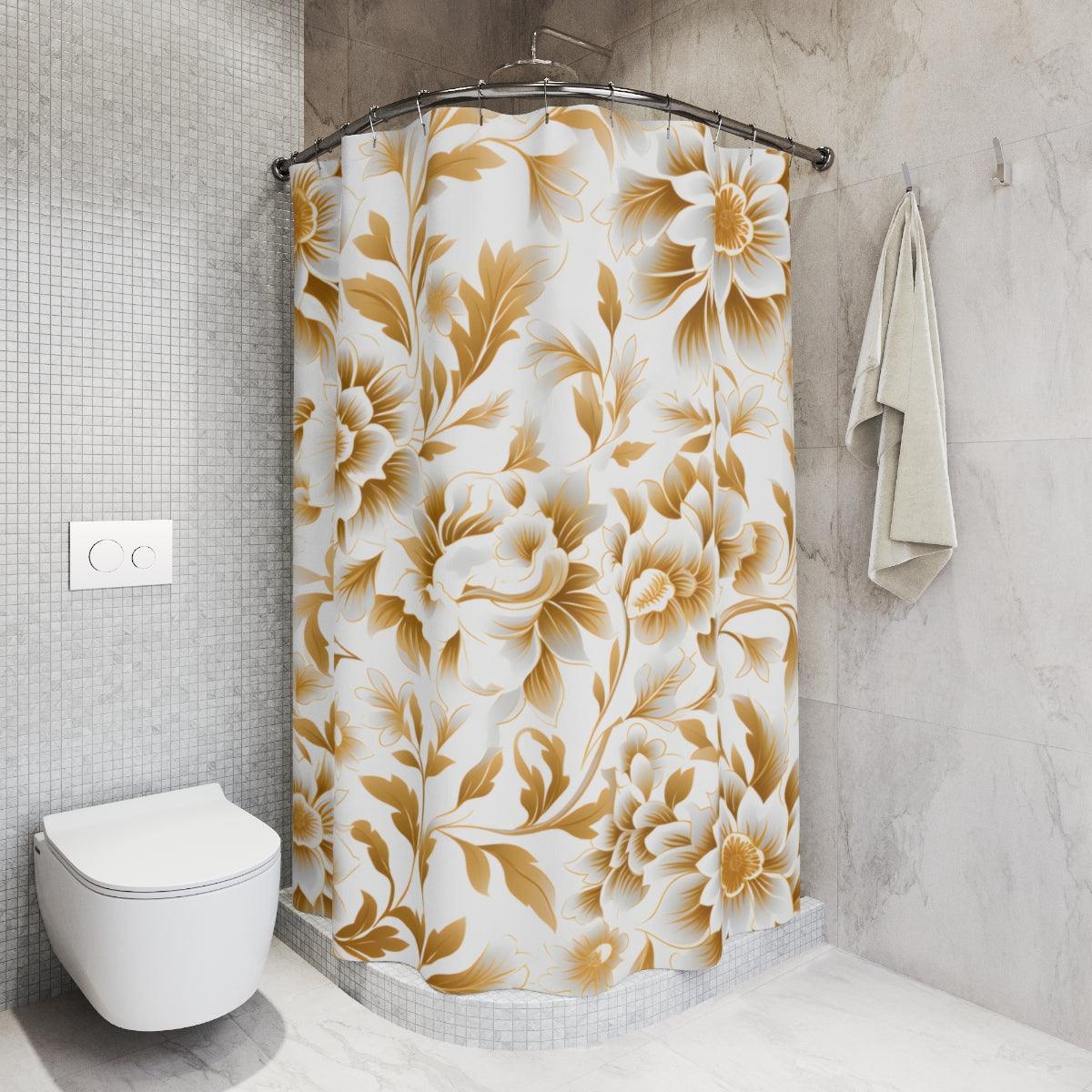 Yellow Porcelain Shower Curtains