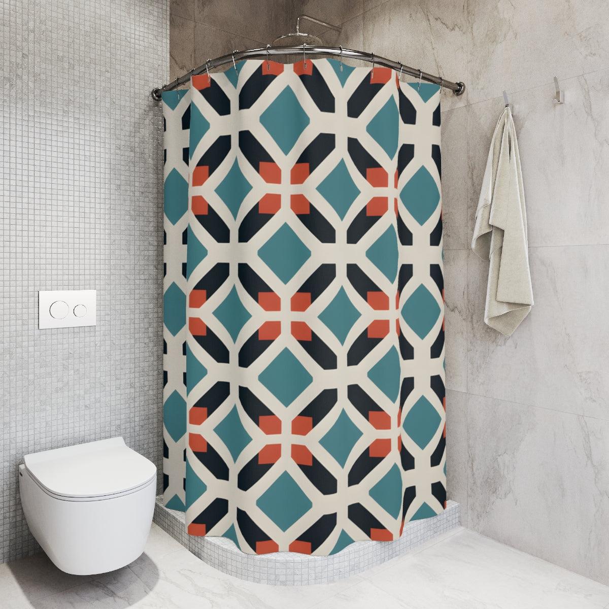 Roman Tile Shower Curtain