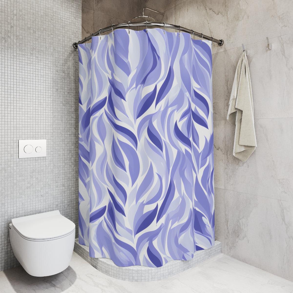 Periwinkle Leaves Shower Curtain