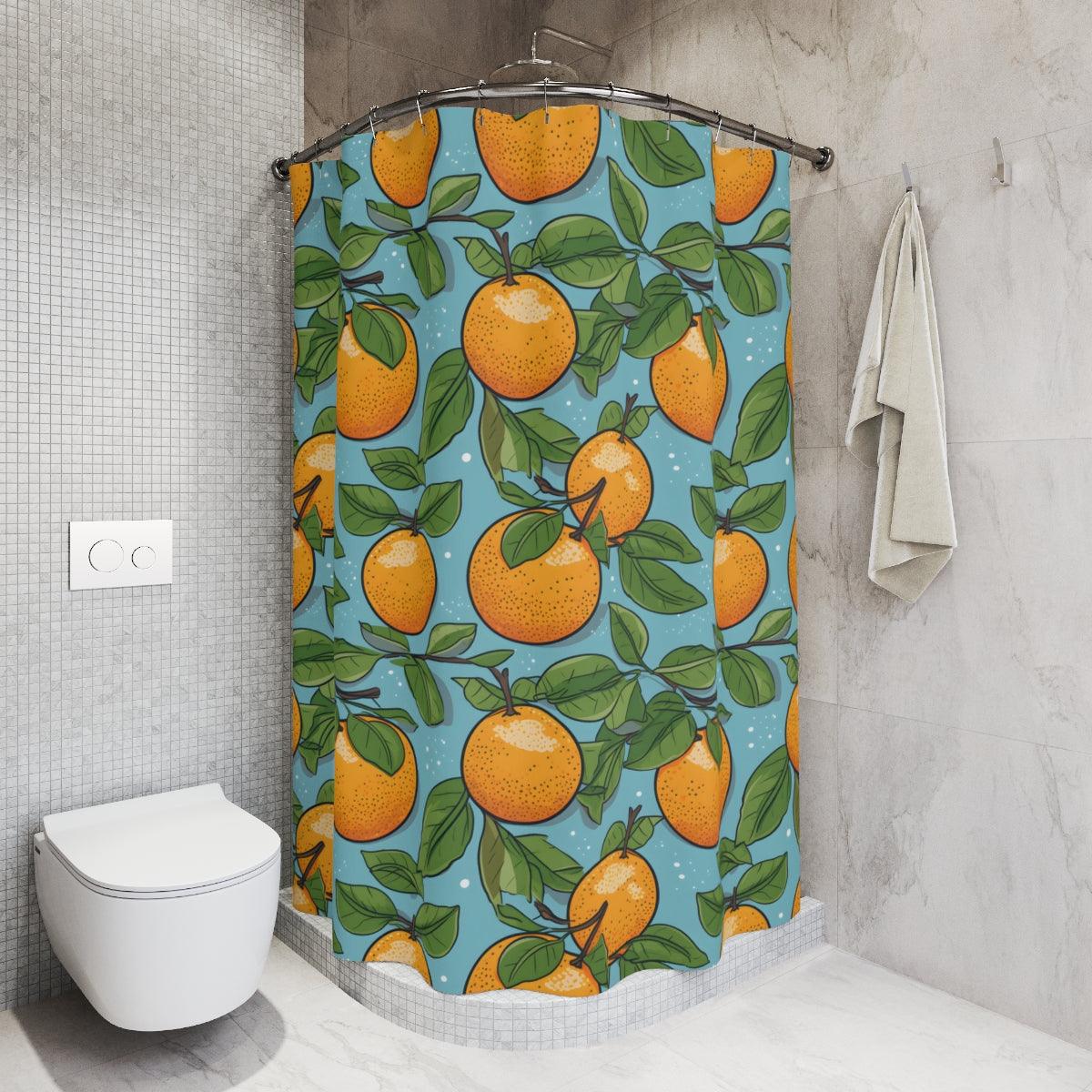 Orange Shower Curtain