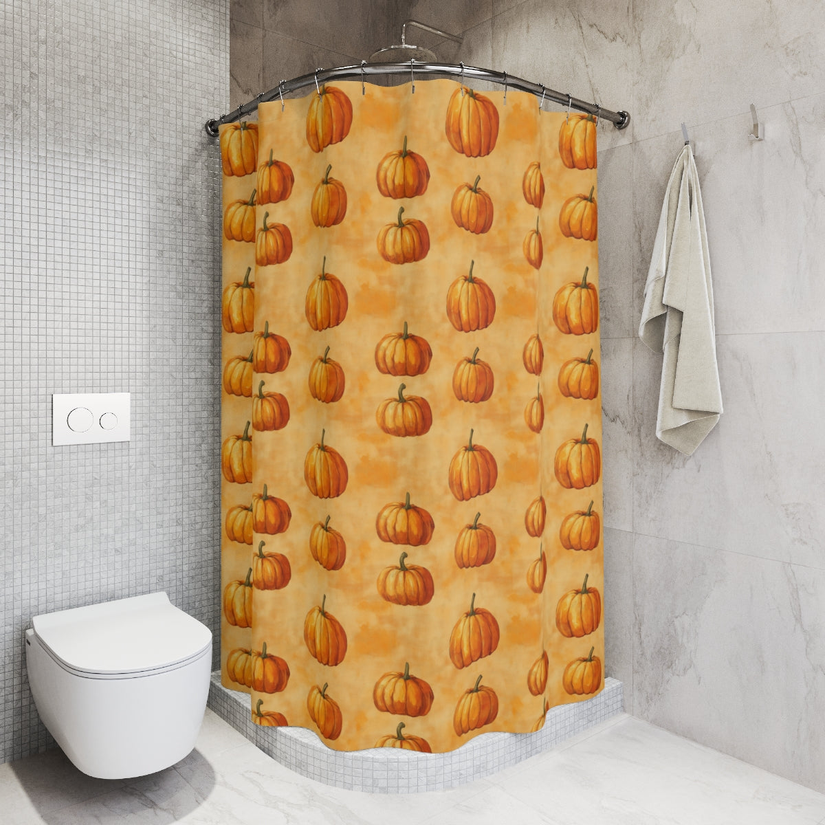 Rustic Pumpkin Shower Curtains